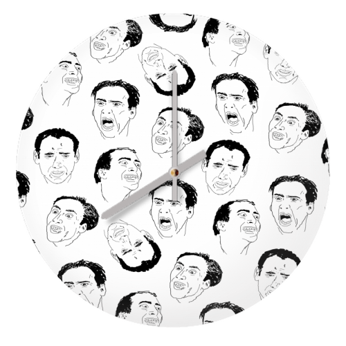 Cage gives good face - quirky wall clock by kirstin stride