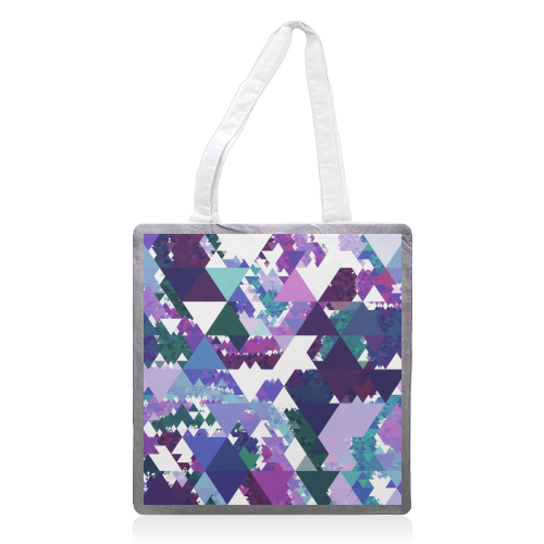 Colorful Triangles - printed tote bag by Kaleiope Studio