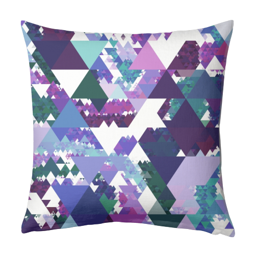Colorful Triangles - designed cushion by Kaleiope Studio