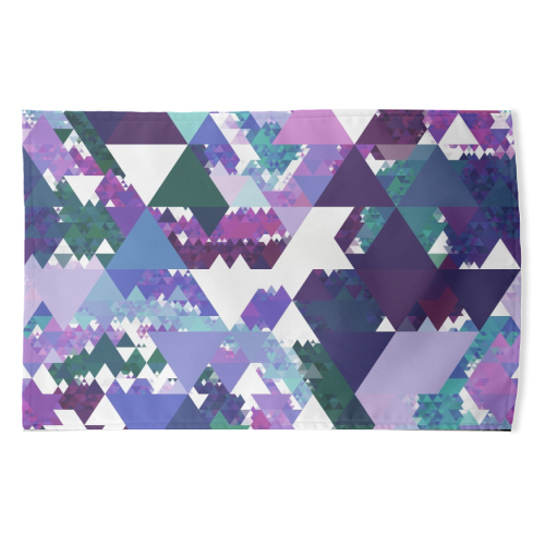 Colorful Triangles - funny tea towel by Kaleiope Studio