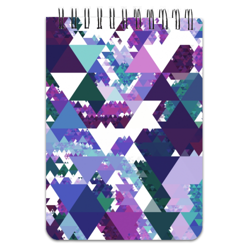 Colorful Triangles - personalised A4, A5, A6 notebook by Kaleiope Studio