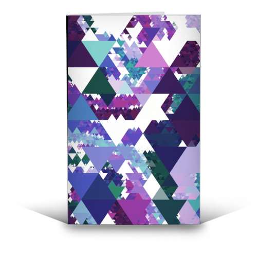 Colorful Triangles - funny greeting card by Kaleiope Studio