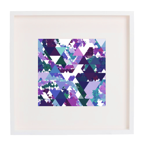 Colorful Triangles - framed poster print by Kaleiope Studio