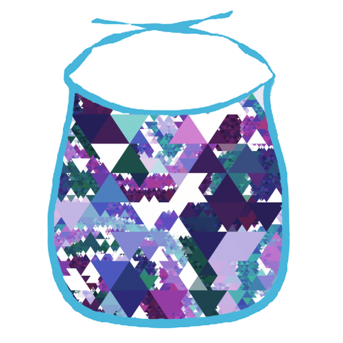 Colorful Triangles - funny baby bib by Kaleiope Studio