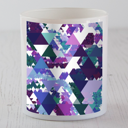 Colorful Triangles - scented candle by Kaleiope Studio