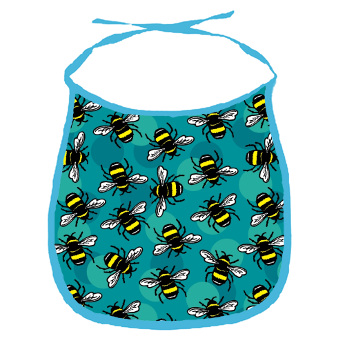 Bumble Bees - funny baby bib by Vicky Day
