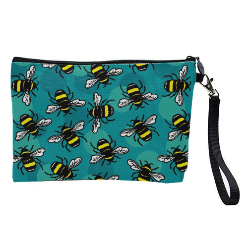 Bumble Bees - pretty makeup bag by Vicky Day