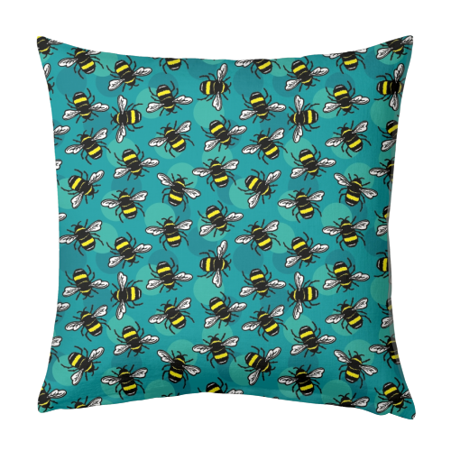 Bumble Bees - designed cushion by Vicky Day