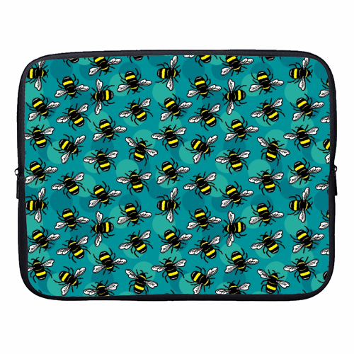 Bumble Bees - designer laptop sleeve by Vicky Day
