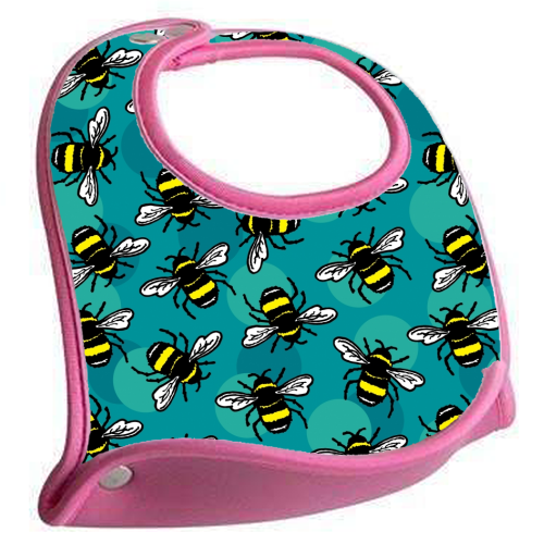Bumble Bees - baby feeding bib by Vicky Day