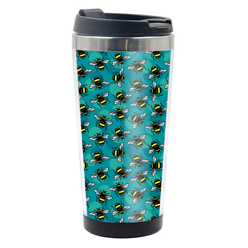 Bumble Bees - photo water bottle by Vicky Day