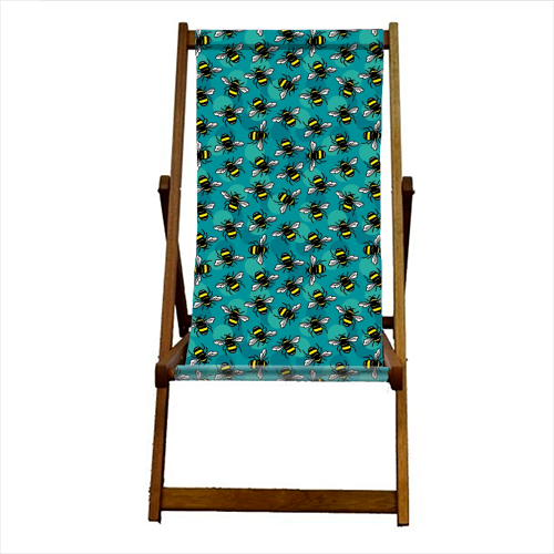 Bumble Bees - canvas deck chair by Vicky Day