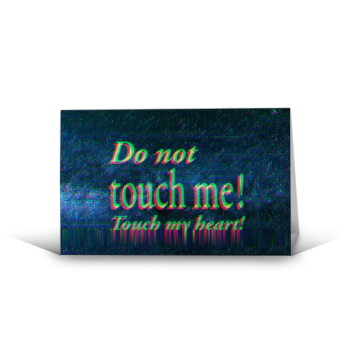 Do not touch me! - funny greeting card by DejaReve
