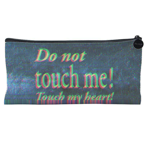 Do not touch me! - flat pencil case by DejaReve