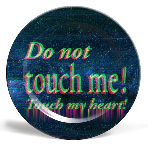 Do not touch me! - ceramic dinner plate by DejaReve