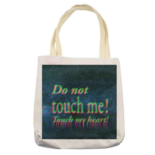 Do not touch me! - printed tote bag by DejaReve