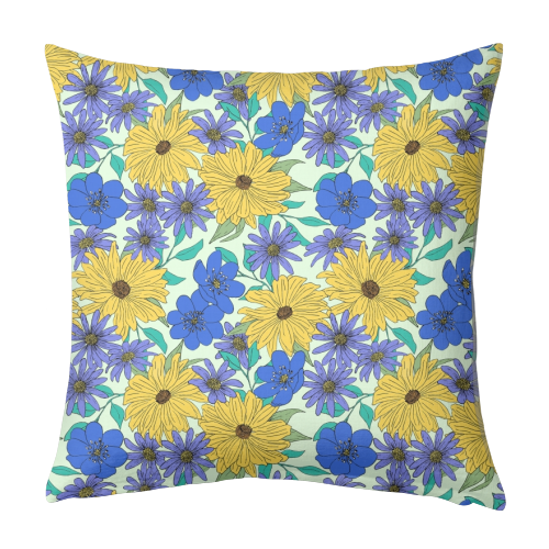 Bright Florals - designed cushion by Kayleigh Mace