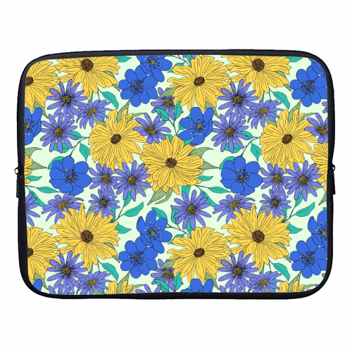 Bright Florals - designer laptop sleeve by Kayleigh Mace