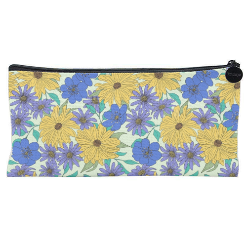 Bright Florals - flat pencil case by Kayleigh Mace