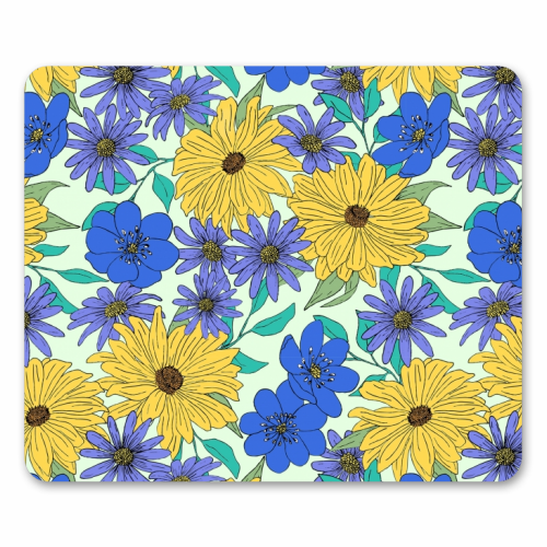 Bright Florals - funny mouse mat by Kayleigh Mace