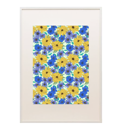 Bright Florals - framed poster print by Kayleigh Mace
