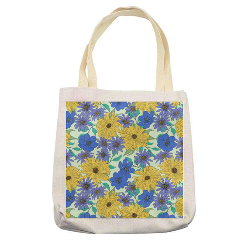 Bright Florals - printed tote bag by Kayleigh Mace