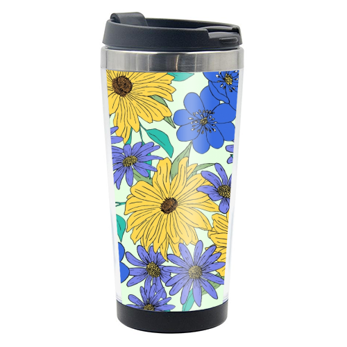 Bright Florals - photo water bottle by Kayleigh Mace