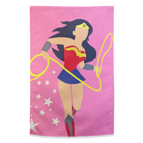 DC Universe - Wonder Woman. - funny tea towel by Danny Welch