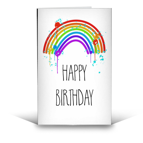 Rainbow Birthday Greeting - funny greeting card by Adam Regester