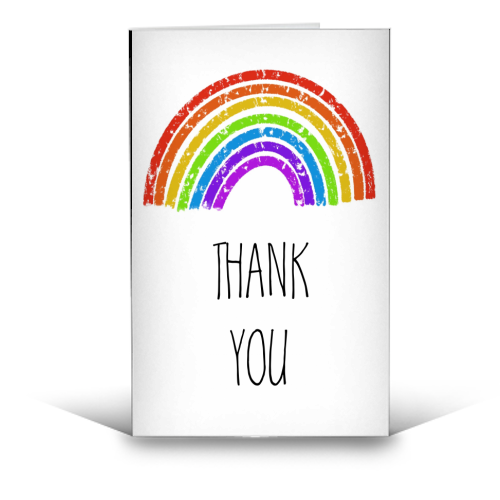 Rainbow Thank you Greeting - funny greeting card by Adam Regester