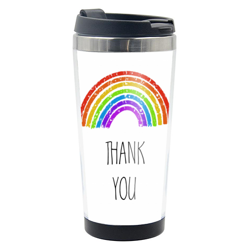 Rainbow Thank you Greeting - photo water bottle by Adam Regester