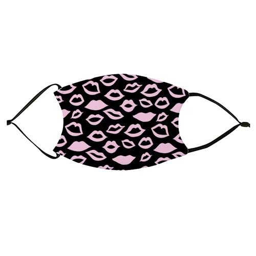 Blush Pink Lips Pattern Glam #2 #minimal #decor #art - face cover mask by Anita Bella Jantz