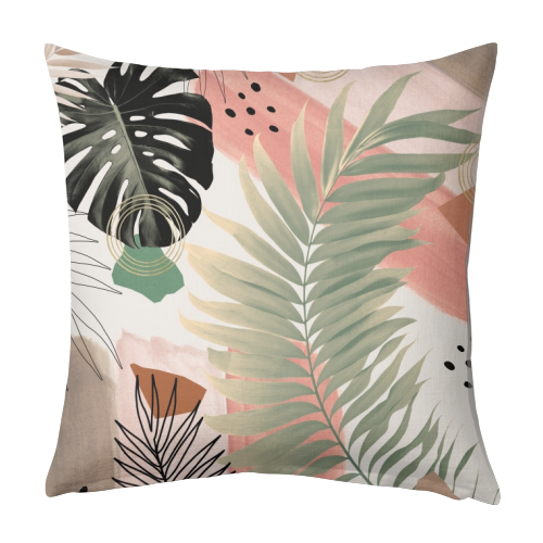 Palm Leaf Summer Glam #1 #tropical #decor #art - designed cushion by Anita Bella Jantz