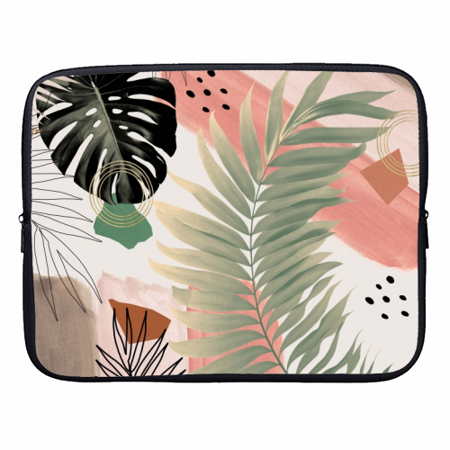 Palm Leaf Summer Glam #1 #tropical #decor #art - designer laptop sleeve by Anita Bella Jantz