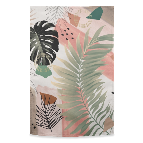 Palm Leaf Summer Glam #1 #tropical #decor #art - funny tea towel by Anita Bella Jantz