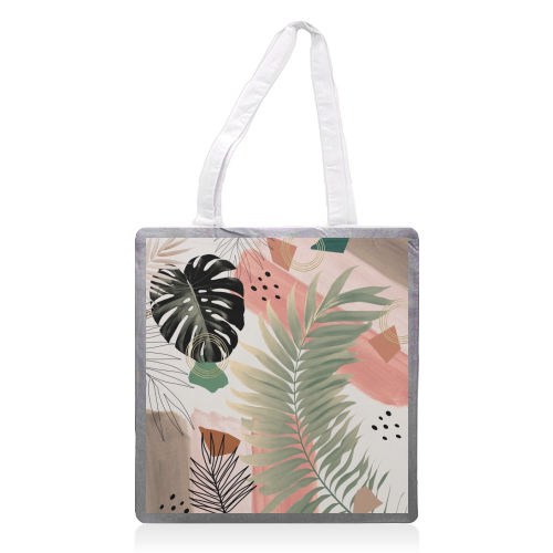 Palm Leaf Summer Glam #1 #tropical #decor #art - printed tote bag by Anita Bella Jantz