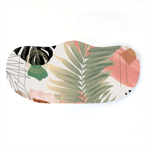 Palm Leaf Summer Glam #1 #tropical #decor #art - face cover mask by Anita Bella Jantz