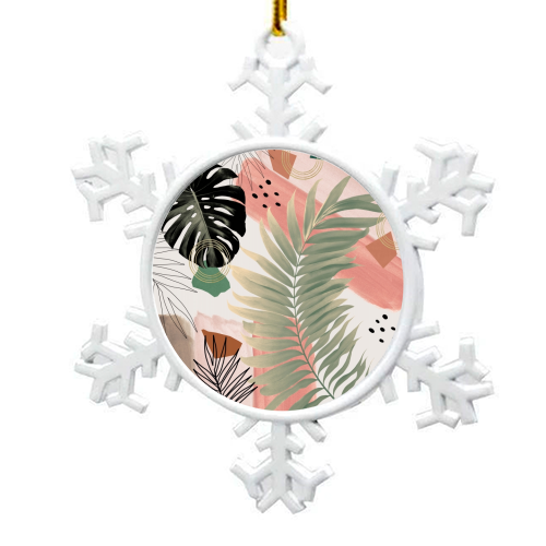 Palm Leaf Summer Glam #1 #tropical #decor #art - snowflake decoration by Anita Bella Jantz