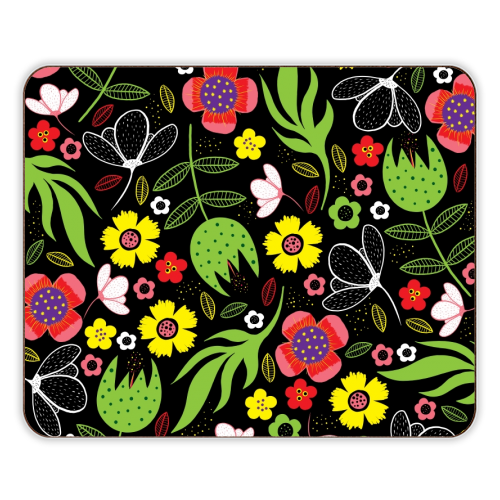 Modern Stylised Flowers - designer placemat by InspiredImages