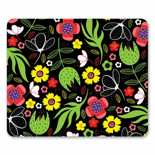 Modern Stylised Flowers - funny mouse mat by InspiredImages