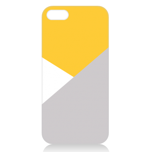 Yellow grey geometric - unique phone case by SoYeahStuff