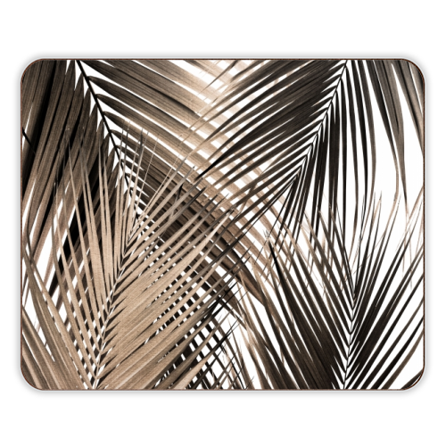 Golden Brown Palm Leaves Dream - Cali Summer Vibes #1 #tropical #decor #art - designer placemat by Anita Bella Jantz