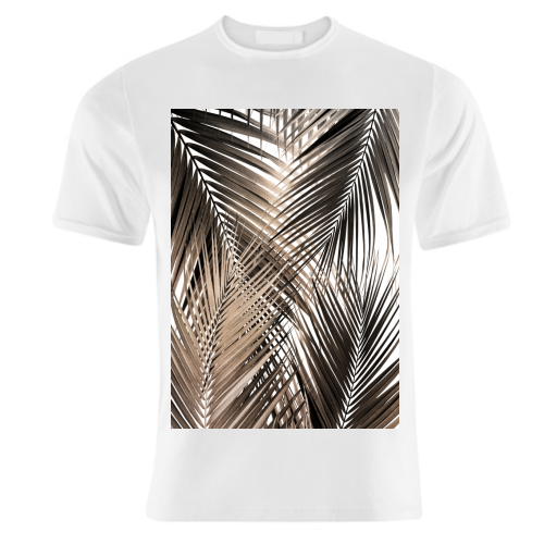 Golden Brown Palm Leaves Dream - Cali Summer Vibes #1 #tropical #decor #art - unique t shirt by Anita Bella Jantz