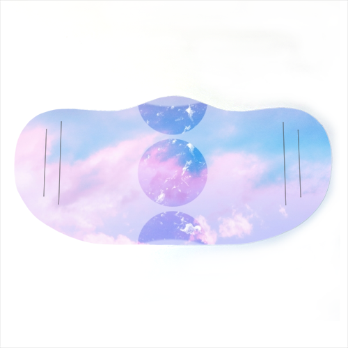 Unicorn Pastel Clouds Moon Phases #1 #decor #art - face cover mask by Anita Bella Jantz