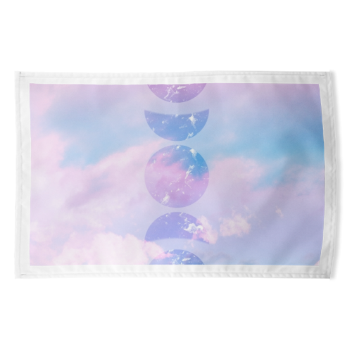 Unicorn Pastel Clouds Moon Phases #1 #decor #art - funny tea towel by Anita Bella Jantz