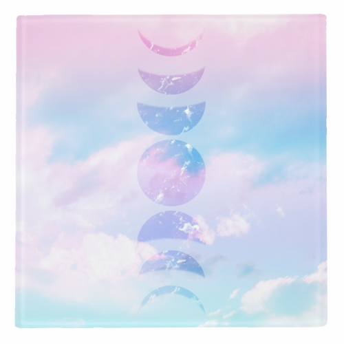 Unicorn Pastel Clouds Moon Phases #1 #decor #art - personalised beer coaster by Anita Bella Jantz