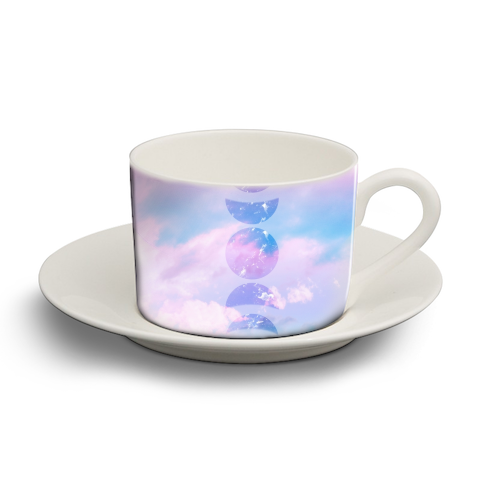 Unicorn Pastel Clouds Moon Phases #1 #decor #art - personalised cup and saucer by Anita Bella Jantz
