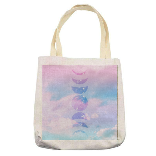 Unicorn Pastel Clouds Moon Phases #1 #decor #art - printed tote bag by Anita Bella Jantz