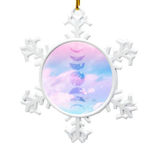 Unicorn Pastel Clouds Moon Phases #1 #decor #art - snowflake decoration by Anita Bella Jantz