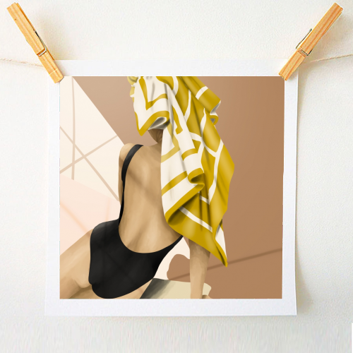 Woman with towel - A1 - A4 art print by MMarta BC